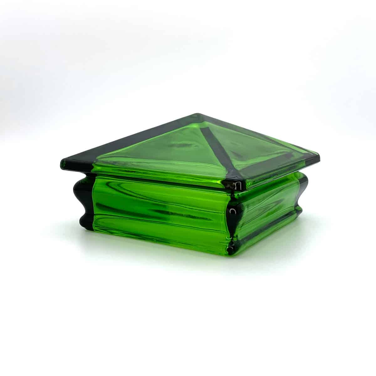 Green Glass Post Cap 4X4 Inch