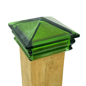 Green Glass Post Cap 4In Post Nobg 300 - Glass Post Caps Beat Big Box Caps