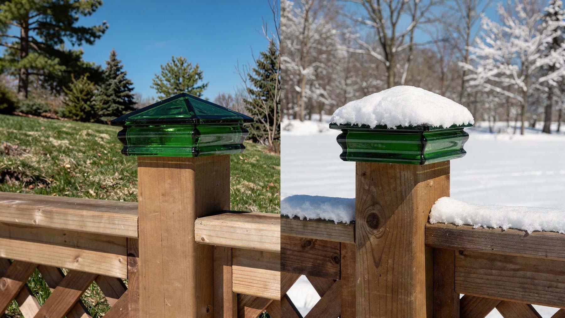 Glass Posts Caps Work Well Across Hot And Cold Climates.